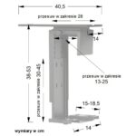 Uchwyt na komputer pod biurko regulowany - obrazek 2