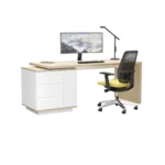 Biurko EIRA dąb olejowany z kontenerkiem - obrazek 2