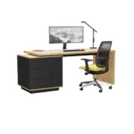 Biurko EIRA dąb lancelot z kontenerkiem