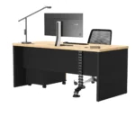 Biurko z płyty Forma + kontenerek Flex - dąb lancelot - obrazek 5