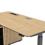 Nowoczesne biurko gabinetowe HERO DESK PLUS CDF z Komodą Premium Dąb Olejowany - obrazek 10
