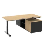 Nowoczesne biurko gabinetowe HERO DESK PLUS CDF z Komodą Premium Dąb Olejowany - obrazek 5