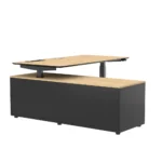 Nowoczesne biurko gabinetowe HERO DESK PLUS CDF z Komodą Premium Dąb Olejowany - obrazek 7