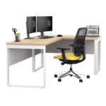 Biurko narożne dąb olejowany LOFT - obrazek 5