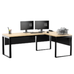 Biurko narożne dąb olejowany LOFT - obrazek 4