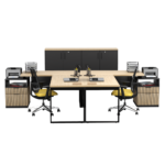 Biurko loftowe narożne dąb olejowany + kontenerek z szufladami - obrazek 12