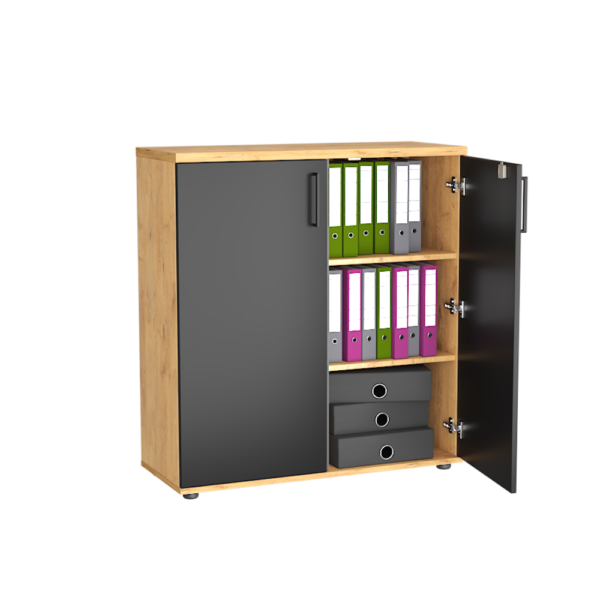 Szafka biurowa LOFT HYGGE 100 cm Dąb Lancelot 3OH - zdjęcie główne