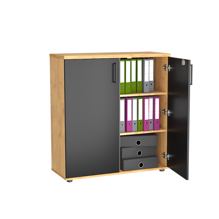 Szafka biurowa LOFT HYGGE 100 cm Dąb Lancelot 3OH - zdjęcie główne