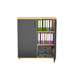 Szafka biurowa LOFT HYGGE 100 cm Dąb Lancelot 3OH - obrazek 9